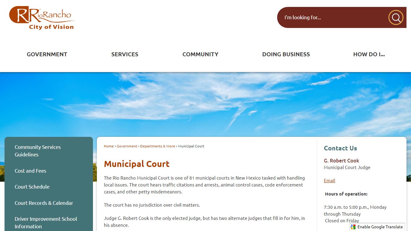 Municipal Court | The Official Site of Rio Rancho, NM